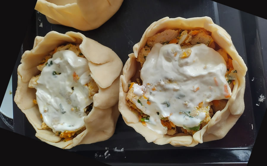 Canastitas con crema de leche