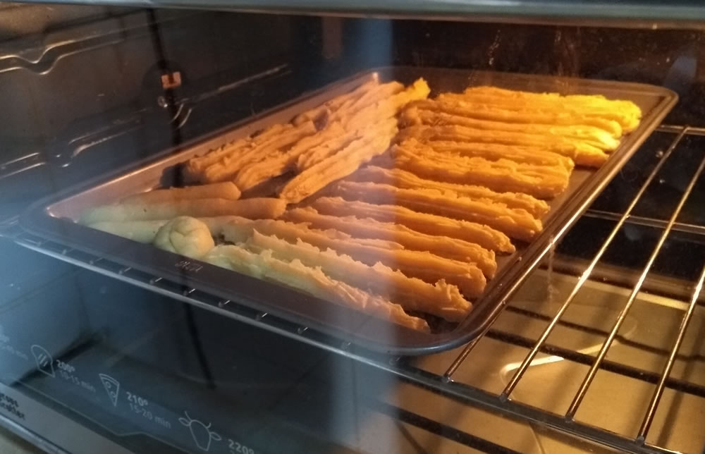 Churros caseros al horno