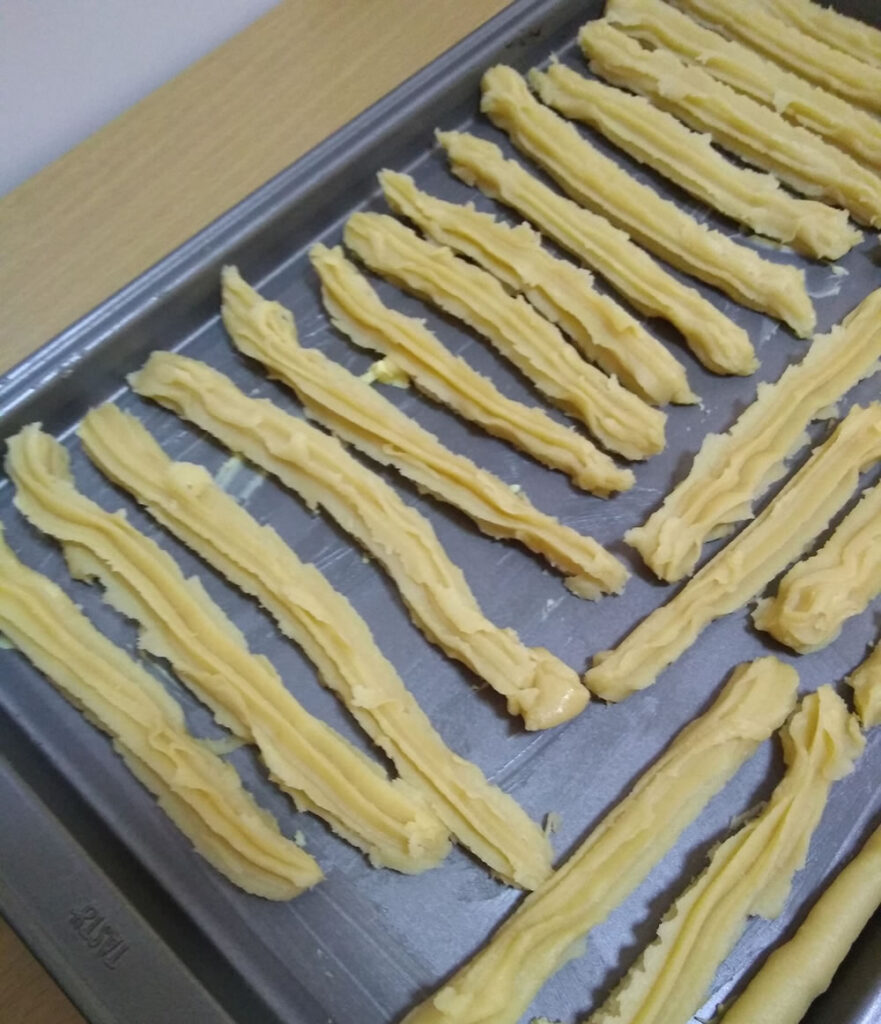 Churros caseros formados