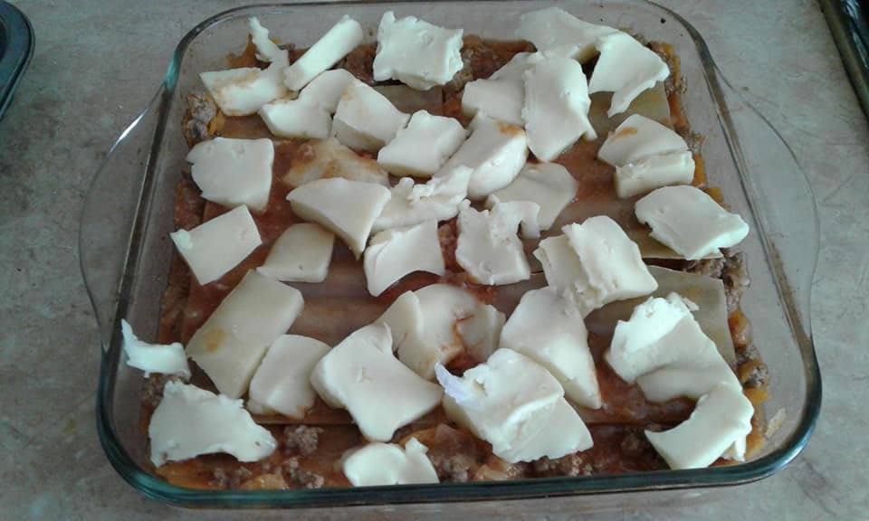 Lasaña lista para el horno