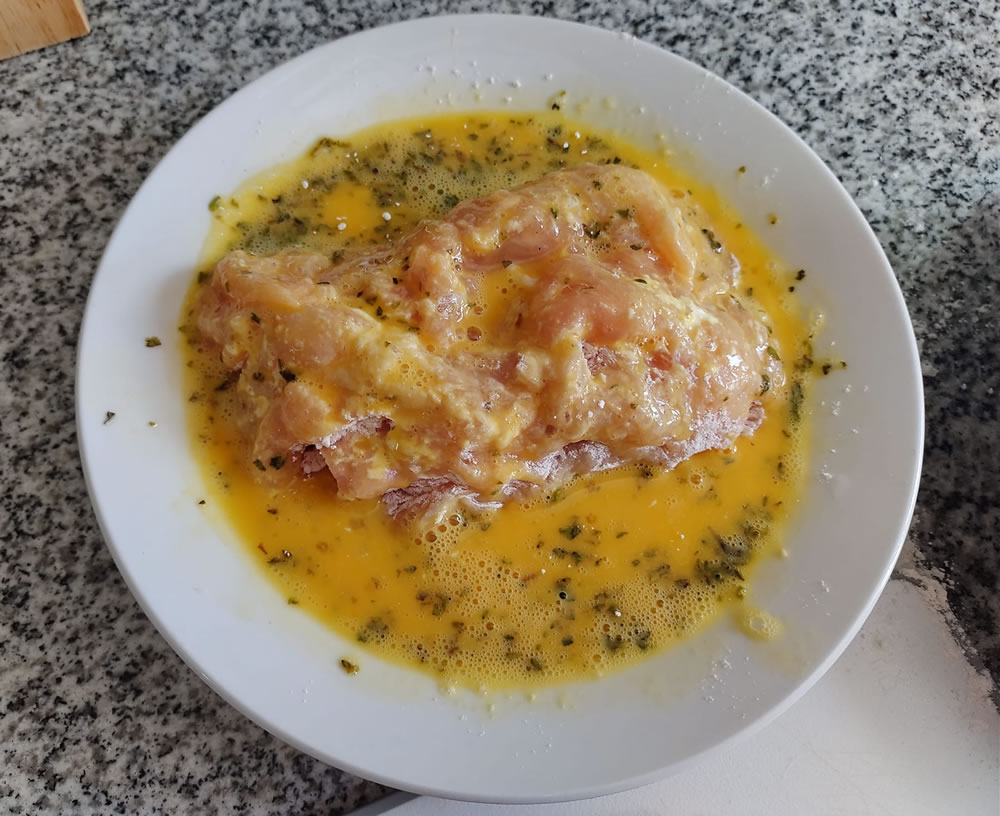 Plato de huevo batido