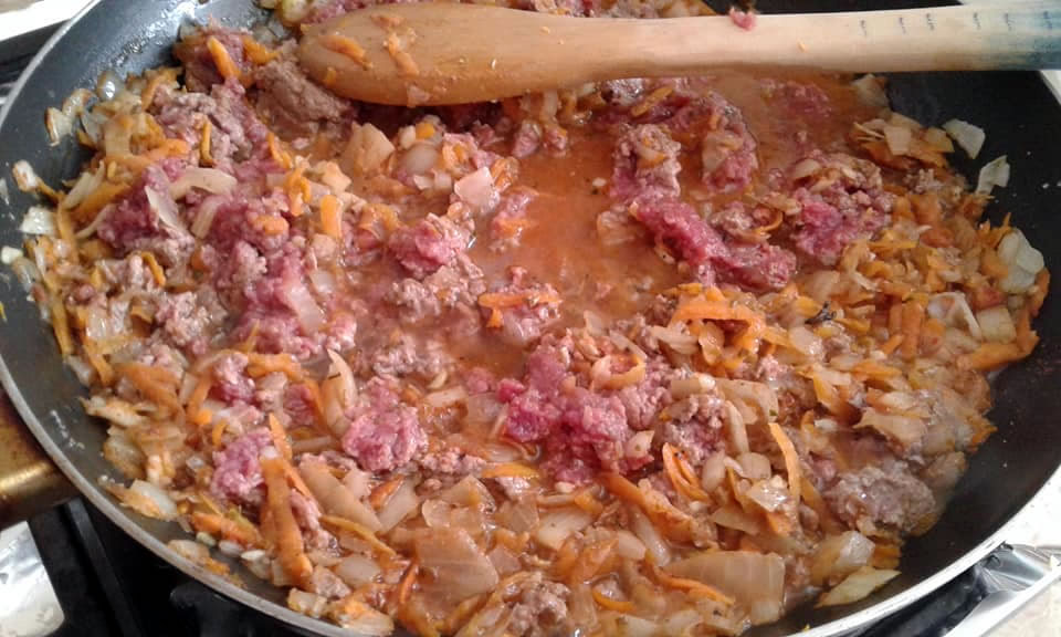 Sofrito con carne molida