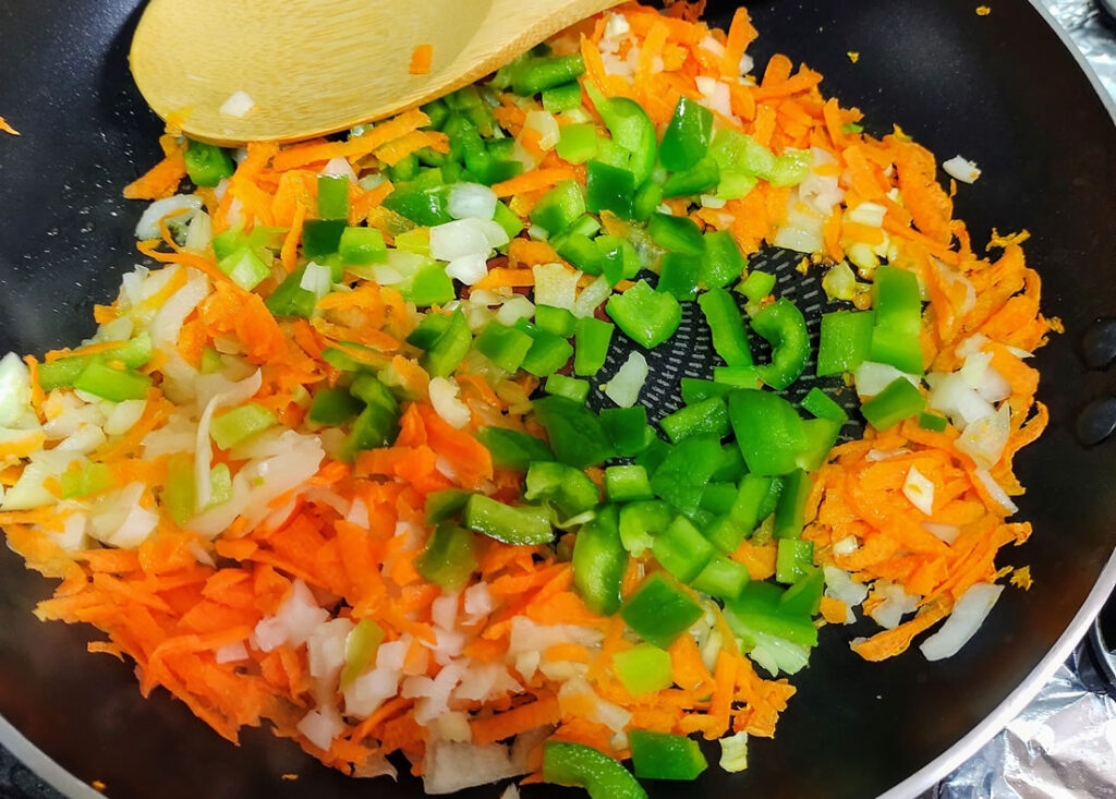 Sofrito relleno zapallo italiano