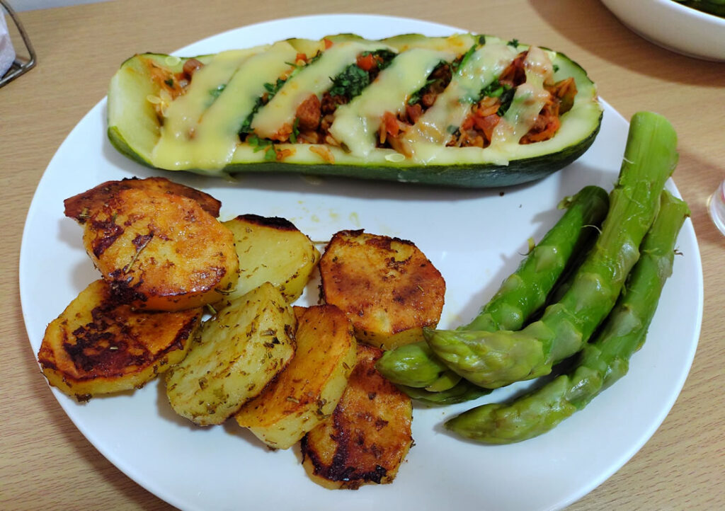Zapallo italiano con papas