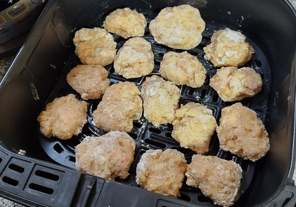 Croquetas de pollo canasta freidora