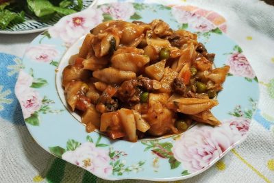 Receta guiso de fideos