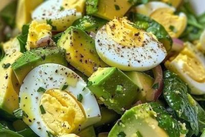 Ensalada de palta y huevo cocido