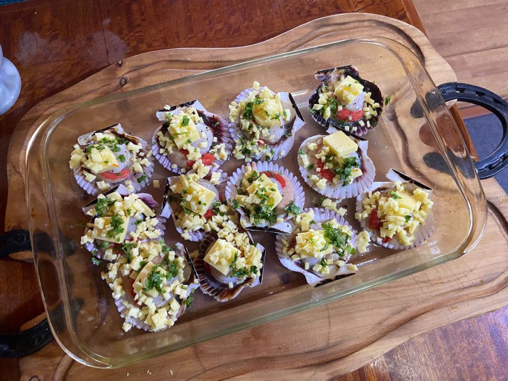 Ostiones a la parmesana - Montaje